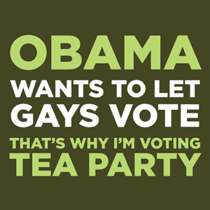 Gays Vote tshirt from I'm Voting Tea Party